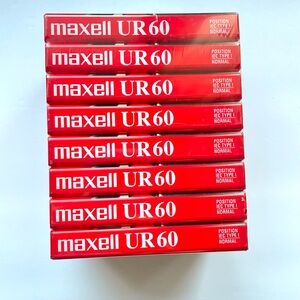 NEW Maxwell Audio Cassette Tapes Lot of 8 block cassette tapes Maxwell UR 60